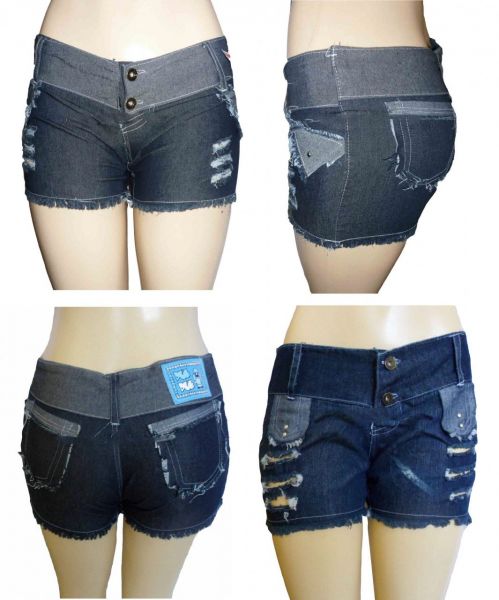 Short Jeans Curto Desfiados ( Lote 10 Und ) R$ 11,50